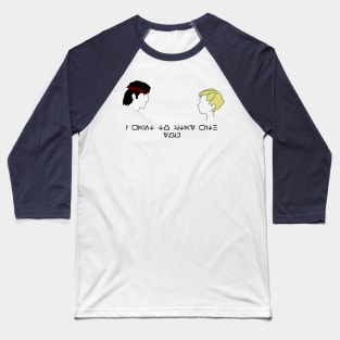 I Want to Stay With You - Hunter and Omega Baseball T-Shirt